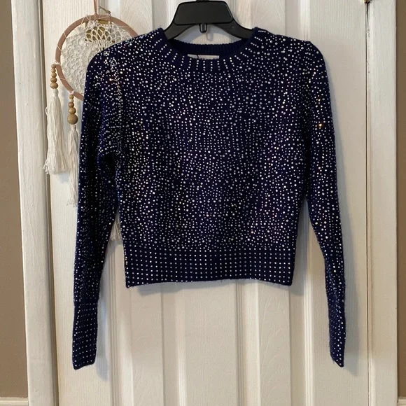 Zara pretty iridescent stone sparkly sweater - Picture 3 of 6